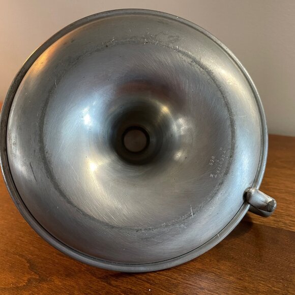 Web Early American Pewter Candlestick Holder w. Etched Glass Hurricane Shade - Picture 5 of 6